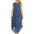 thumbnail image 2 of Sakkas Rocio Women's Sleeveless Caftan Beach Cover up Dress Casual Relaxed Tie dye - Midnight Blue - One Size, 2 of 5