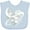 Blue, variant on Inktastic Lung Cancer Awareness White Ribbon Around Heart Boys or Girls Baby Bib
