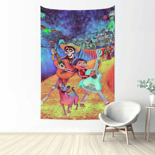 Tapiz de coco para dormitorio, estampado artístico para colgar en la pared, pósteres estéticos, tapices de fondo para sala de estar, dormitorio, regalo para fanáticos, 80 x 60 pulgadas
