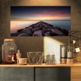 thumbnail image 1 of Long Stone Bridge into Beautiful Sea - Large Seashore Canvas Print, 1 of 3