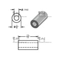 thumbnail image 2 of Aluminum Spacer 3/8" OD x 3/16" ID, Round Spacer, Unthreaded Standoff, Bushing, Plain Finish, Fits Screws Bolts #10 or by Metal Spacers Online (13/16" Length, 50 Pack), 2 of 2