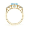 thumbnail image 2 of Angara Natural 1.8 Ct. Aquamarine with Diamond Classic Ring in 14K Yellow Gold for Women (Ring Size: 11.5), 2 of 10