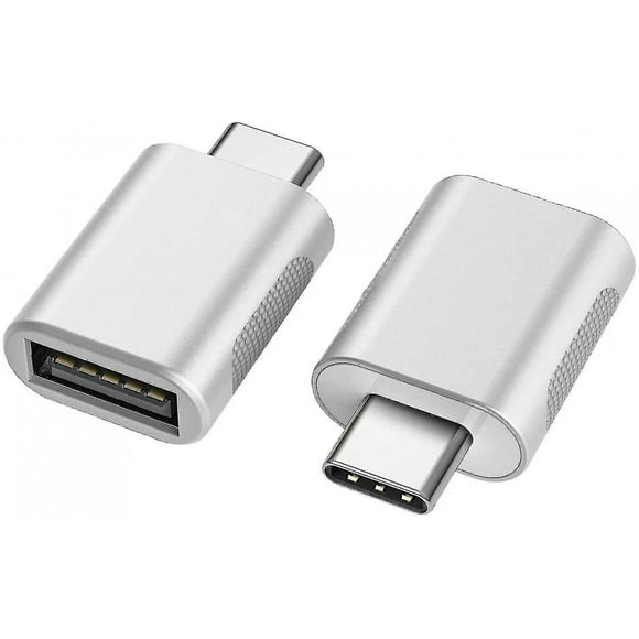 USB C to USB Adapter,USB-C to USB 3.0 Adapter,USB Type-C to USB, to USB Female Adapter (Silver),QWER253