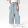 thumbnail image 4 of Atogsazn Toddler Boys Wide Leg Athletic Pants Kids Casual Loose Fit Elastic Waist Sweatpant with Pocket Trouser Blue 2-3 Years Fashion, 4 of 7