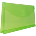 thumbnail image 3 of JAM Paper Plastic Expansion Envelopes, Hook & Loop Closure, #10 Booklet Wallet, 5 1/4 x 10, 1 in Expansion, Lime Green, 3/Pack, 3 of 4