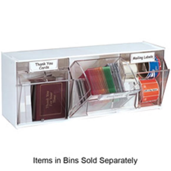 Deflect-O Corporation Tilt Bins- Interlocking- 5-Bins- 23-.63in.x5-.25in.x6-.50in.- White