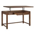 thumbnail image 1 of Pemberly Row Bureau en Bois à Levage Assis-Debout, Fini Noyer Brossé Brun, 1 of 12