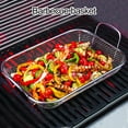 thumbnail image 4 of Visland Roasting Rack Stainless Steel Wire Rack Heavy Duty Baking Tray Barbecue Rack for Chicken Fish Vegetables, 4 of 8