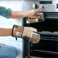 thumbnail image 2 of Brown and Grey Abstract Art Artwork Kitchen Oven Mitt and Pot Holder Sets 4 Pcs for Baking, Cooking and Grilling, Heat Resistant Up To 392 °F, 2 of 7