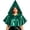 Green, variant on Medieval Hooded Cape Cloak For Women, Front Tie Party Shawl, Halloween Renaissance Festival Cropped Poncho