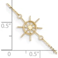 thumbnail image 4 of 14K Yellow Gold Polished Captains Wheel 9In Plus 1In. Ext. Anklet Made In Indonesia ank285-9, 4 of 5