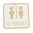 thumbnail image 3 of Letrero cuadrado de 12cm para baño, placa acrílica para baño, accesorios de arte de pared para oficina de negocios, restaurante, fácil de instalar Estilo C, 3 of 8