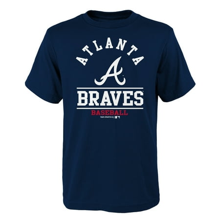 - Youth Navy Atlanta Braves Arch T-Shirt