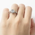 thumbnail image 2 of K-KED Bezel 1 Carat Round Moissanite Open Solitaire Ring Sterling Silver GRA Certified, 2 of 9