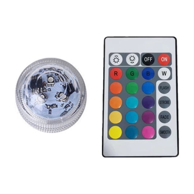 Under Water Led Light IP68 Waterproof Battery Operate RGB Submersible For Swimming Pool Fish Tank Pond Wedding Party Decoration ,Easy to Install