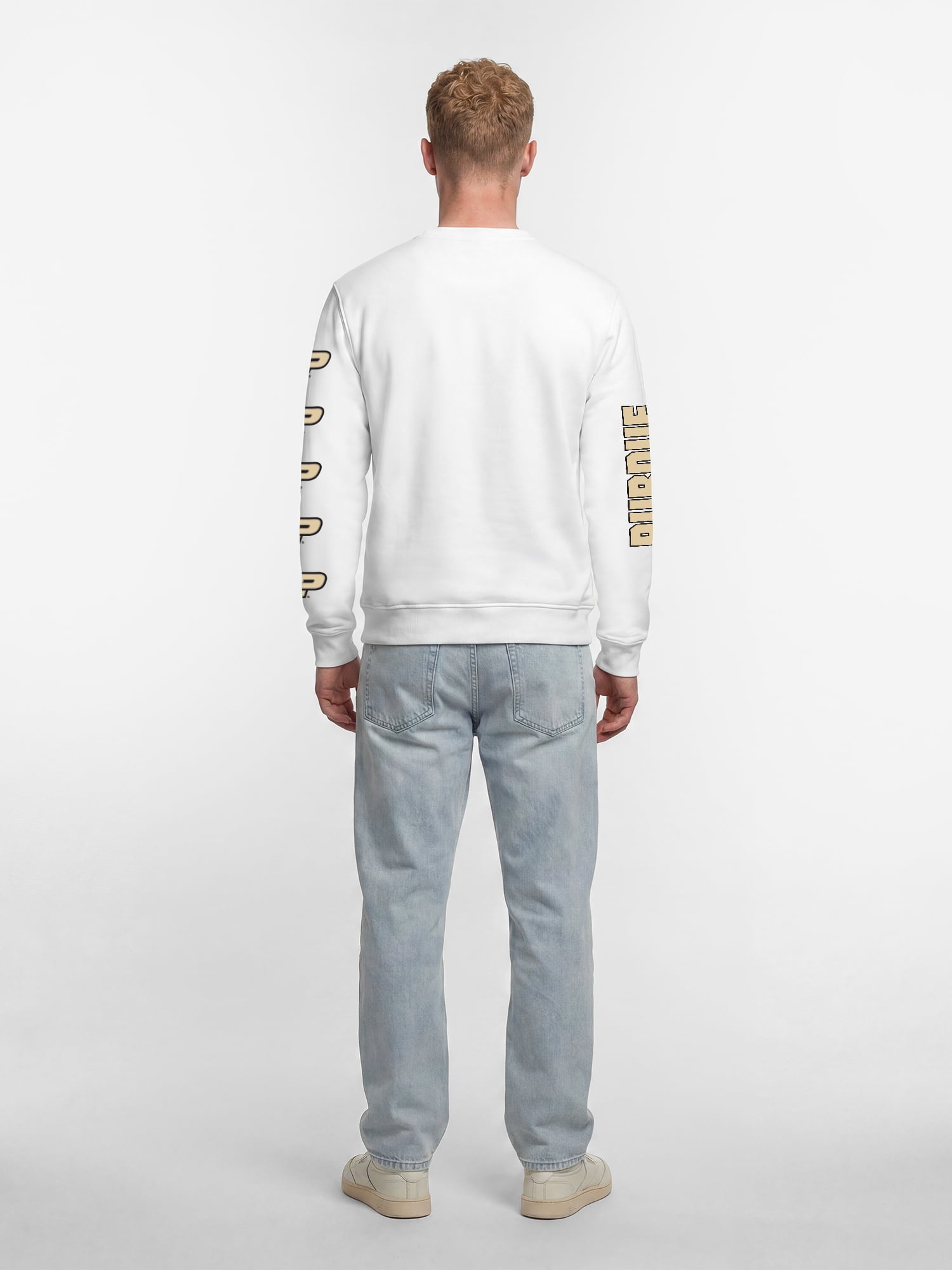 Purdue Boilermakers Reebok Mens White Crew Sweatshirt