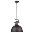 thumbnail image 3 of Yep by Golden Lighting Duncan 1-light 14in Rod Hung Pendant in Rubbed Bronze and Rubbed Bronze shade, 3 of 3