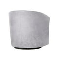 thumbnail image 3 of Comfort Pointe Elizabeth Silver Gray Microfiber Swivel Accent Chair, 3 of 3