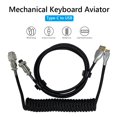 thumbnail image 3 of Cable Spring Teclado mecánico Type-C USB Aviation Wire Black 2pcs, 3 of 9