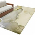 thumbnail image 2 of 3x5Ft Area Rugs Marble Yellow Non-Skid Rubber Backing Large Rectangle Rugs - Living Room Bedroom Home Office, Modern Abstract Ink Painting Luxury Indoor Floor Mat Carpets Washable Rug, 2 of 9