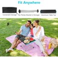 thumbnail image 2 of Portable Camping Table with Folding Aluminum Table Top and Carry Bag, Folding Camping Table for Camping, Boating, Cooking, BBQ, Home Use, Easy to Carry Bach Table, 2 of 5