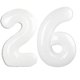 thumbnail image 1 of Globo digital Kelfuoya, 40 cm, blanco, número 26, para decoración de fiestas, 1 of 7