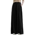 thumbnail image 2 of Women's Plus Size Pants Women'S Cotton And Linen Women'S Spring And Autumn Linen Literary Loose And Versatile Casual Sports Long Pants,Black Women's Plus Size Pants XXXXL, 2 of 3