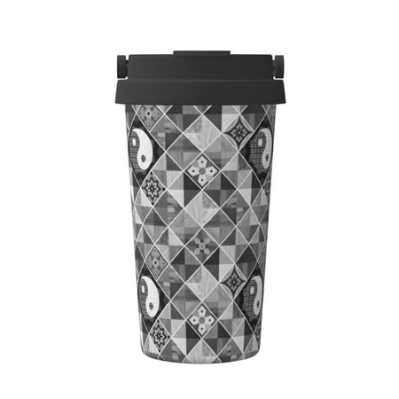 

Junzan Yin Yang With Black And White for Stainless Steel Vacuum Insulated Tumbler - Reusable Insulated Cold Brew Iced Coffee Cup Thermos -Gifts for Women Men Him Her
