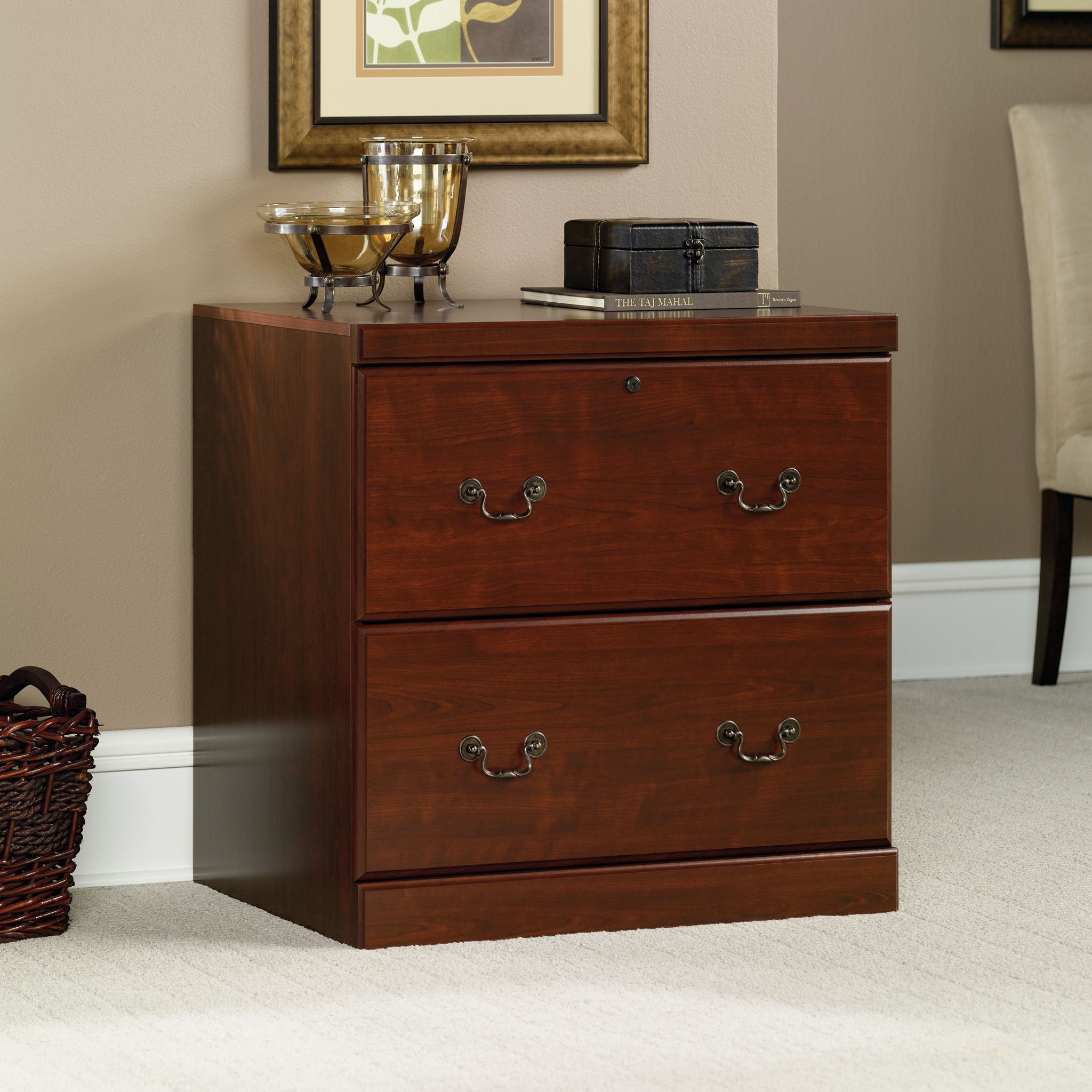 Bowery Hill 2 Drawer File Cabinet in Warm Honey 