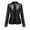Black, variant on MGCWSH Women's Genuine Leather Jacket, Classic Button Leather Blazer Casual Coat Long Sleeves Suit Style Leather Jacket Black L