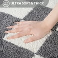 thumbnail image 3 of Exclusivo Mezcla Bathroom Rugs Mat 17x24, Extra Soft Non Slip Absorbent Water Microfiber Bath Rugs, Machine Washable Quick Dry Bath Mats for Bathroom Floor, Shower, Home Decor, Checkered Grey, 3 of 8