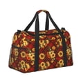 thumbnail image 2 of Disketp Red Plaid Sunflower Bolsa de Viaje Tipo Duffle, Bolso de Mano para Fin de Semana para Mujer, Bolsa de Gimnasio Ligera para Hombre, Esencial para Viajes, 2 of 7