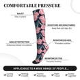 thumbnail image 3 of Lsque Rose Flowers Pattern Sport Compression Socks for Men & Women 15-20 mmHg Knee High Nurse Pregnant Running Medical and Travel Athletic, 3 of 6