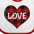 thumbnail image 4 of Inktastic Valentine Buffalo Plaid Love Boys or Girls Baby Bib, 4 of 4