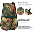 thumbnail image 2 of Yayeee Double Oven Mitt Kitchen Heat Resistant Baking 35" x7" Quilted Glove, Floral Mushroom, 2 of 6
