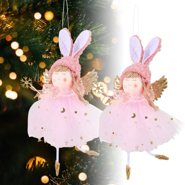 TIELUTT Rabbit Hanging Doll Pendant for Home Festival Stain Glass Window Panel Large Stained Glass Hanger Large Stain Glass Panel round Stained Glass Windows for the Home Garland Beaded