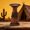 Western cowboy, variant on Zeiwohndc Stylish Indian Totem Resin Candle Stand For Bookshelves Or Fireplaces Decors