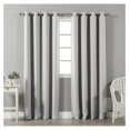 thumbnail image 2 of Huang zhong wen Premium Flame Retardant Thermal Insulated Fire Retardant Blackout Curtain - Antique Bronze Grommet Top - LT.Grey - 52" W x 96" L - (2 Panel), 2 of 6