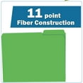 thumbnail image 5 of The File King 1/3-Cut Top Tab Green File Folder | Letter Size | Box of 100 | Assorted Tab Positions for Labeling | 11-Point Fiber Construction | Organize Home or Office, 5 of 8