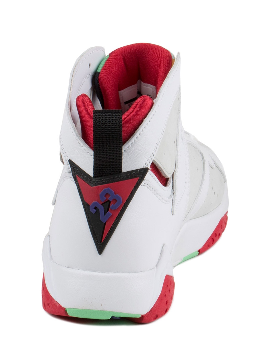 Nike Mens Air Jordan 7 Retro "Hare" White/True Red-Light Silver 304775-125 - image 4 of 5