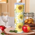 thumbnail image 2 of Sunflower 20 Oz Stainless Steel Skinny Tumbler – Vacuum Insulated Slim Travel Cup with Lid & Stainless Steel Straw, 360° Full Wrap Printed Tumbler for Home, Office & Outdoor Use, Spring, 2 of 6