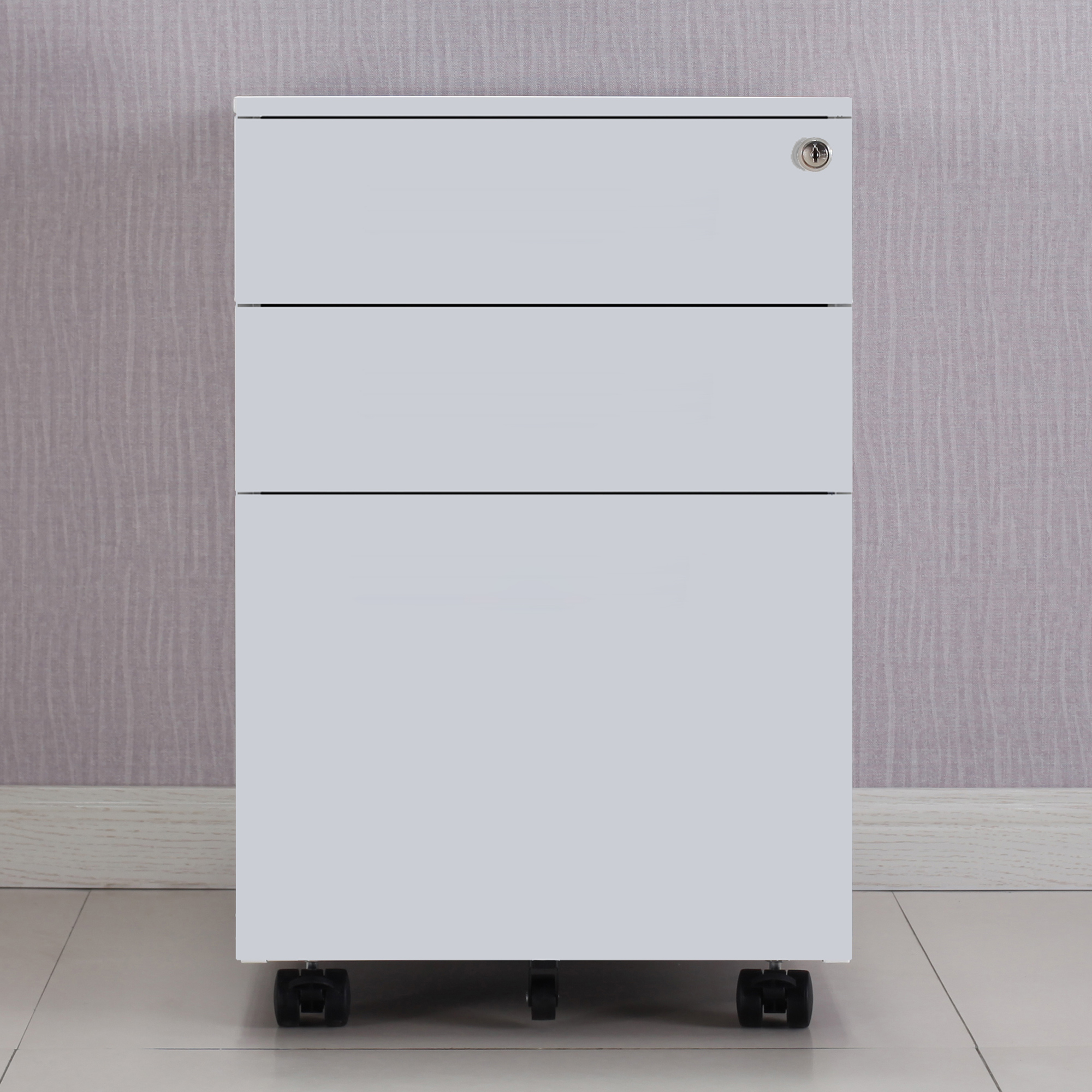 3-Drawer Lateral File Cabinet, Rolling Anti-tilt Filing Sorters Cabinet