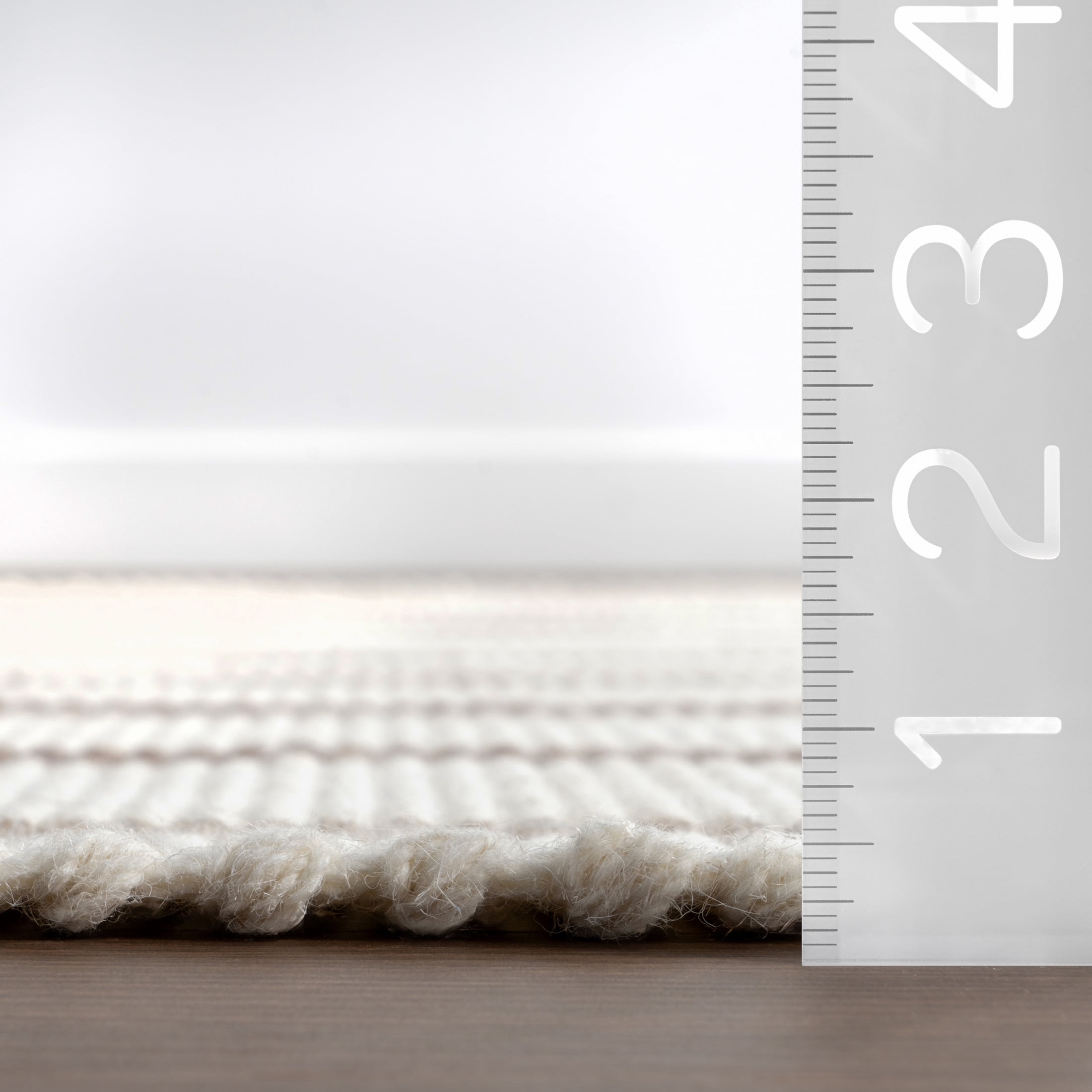 Rugs USA Toluca Striped Wool Area Rug, 2' 6" x 8', Runner, Toluca Ivory