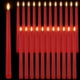 thumbnail image 1 of HSHDLDF 24 Packs Flameless Taper Candles Battery Operated 11 Inch Long Candle Light LED Flameless Candlesticks Fake Candles Flickering Tapered Candles for Valentine's Day, Wedding(Red), 1 of 7