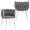 Gray, variant on KATBOC Velvet Dining Chairs Set of 2, Modern Accent Chairs with PU Seat and Silver Metal Legs, for Dining Room, Kitchen, Living Room, Office Decor, Black