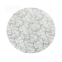 Round Fitted Tablecloth 59 Inch Elastic Edge Waterproof Oil Proof Wipeable Table Cover for Kitchen Dining Party Patio Indoor Outdoor Decor Reusable Stretchable Table Cloth