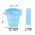 thumbnail image 2 of Unique Bargains 1 Pc Collapsible Cups Portable Folding Cup Folded Height 2cm Camping Water Cup 100ml Blue, 2 of 5
