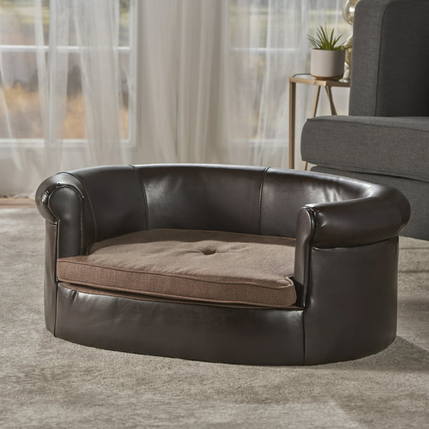 Quentin Noble House Oval Leather Dog, Leather Dog Sofa