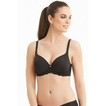 Montelle Pure Plus Full Coverage T-Shirt Underwire Bra (9320) 38E Black