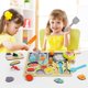thumbnail image 3 of Los juguetes de cocina de madera para niños pretenden jugar con rompecabezas, cortar frutas, verduras, alimentos para animalesc// kaili Sencillez, 3 of 5
